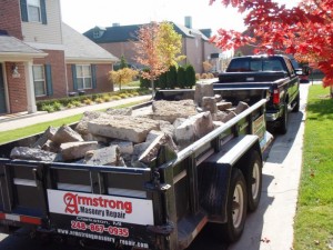 Clean Up of Concrete Curb Repair