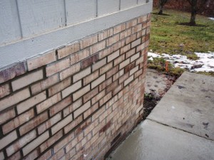 Replaced bricks in panel brick repair